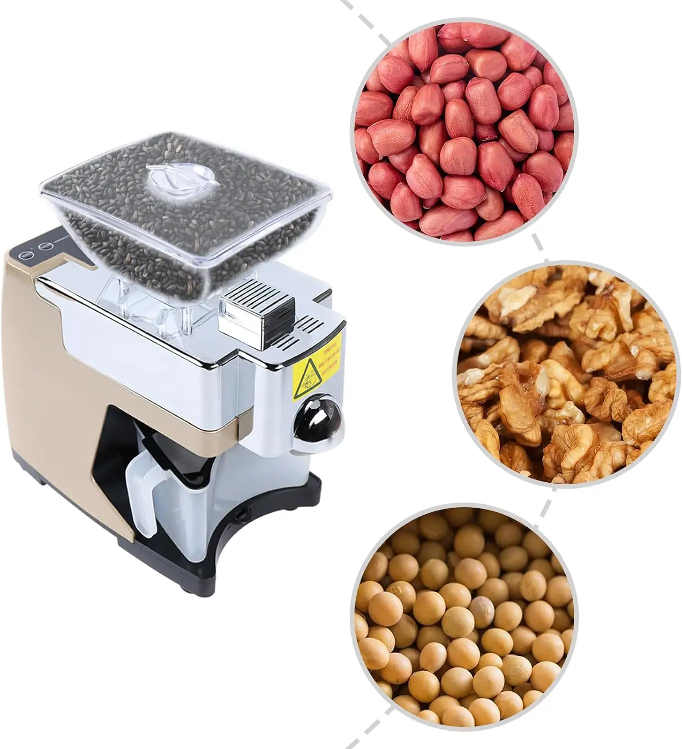 Olives Oil Extraction Squeezer Oil Press Machine Food Grade 304 Stainless Steel Commercial Electric Hot/Cold Nut Seed Extractor