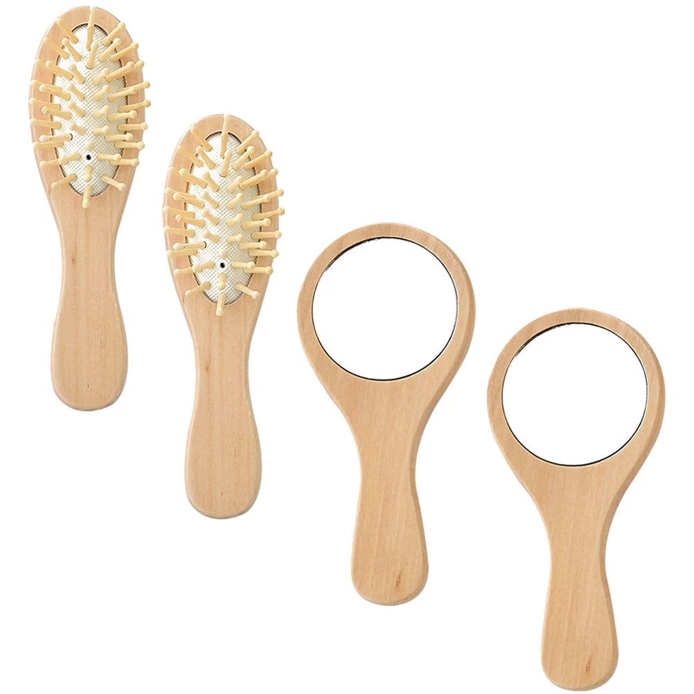 2 Sets Hairbrush Set Portable Vanity Hair Brush