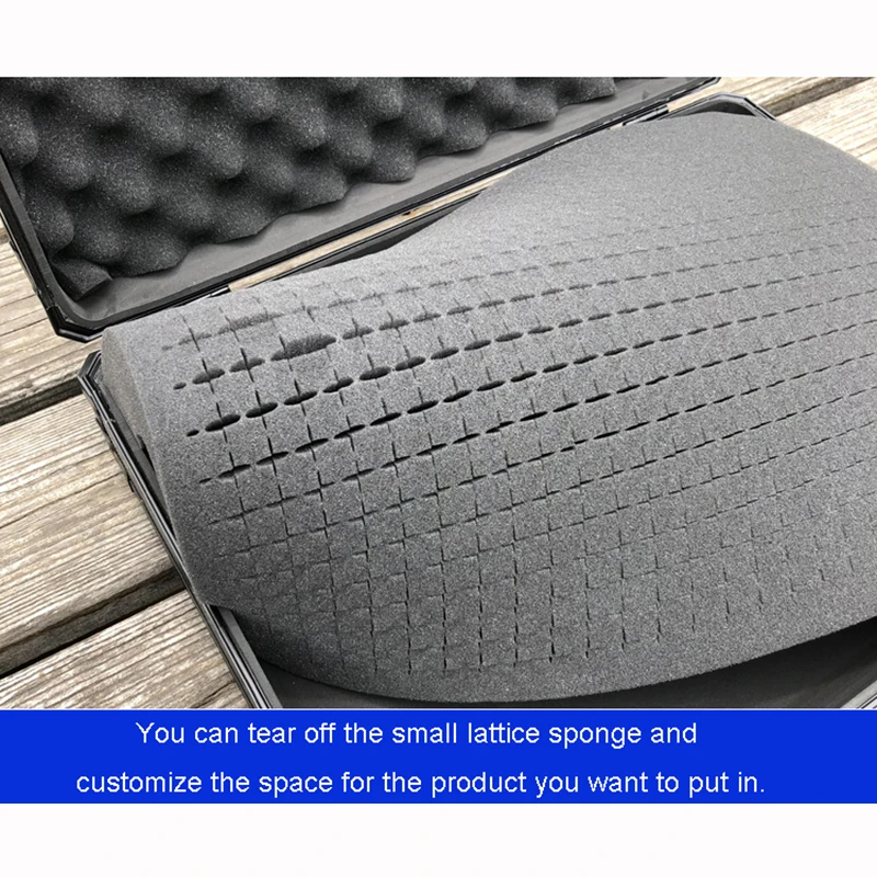 Aluminum Toolbox Instrument and Equipment Suitcase with Pre-cut Sponge Sample Pacakge Case tool case tool box