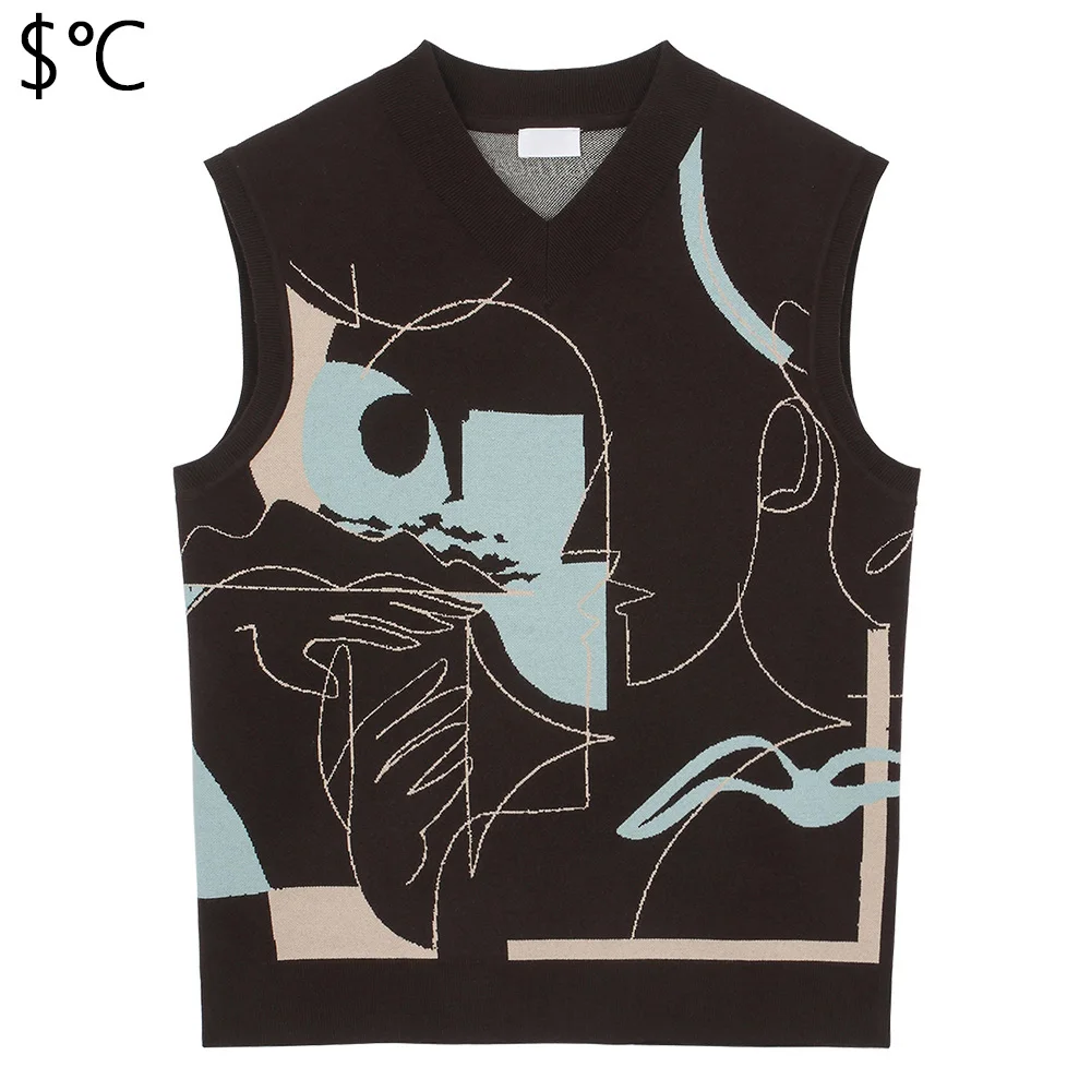 Special Taste Trendy Knitted Vest for Men Luxurious Autumn Sports Style Golf Versatile and Comfortable