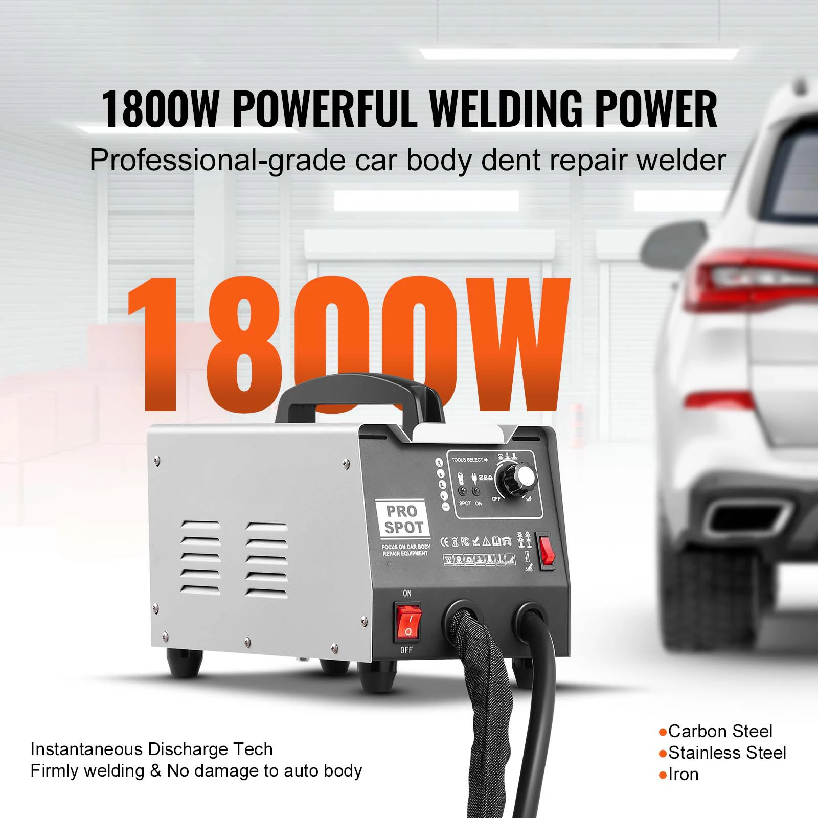 SucceBuy Stud Welder Repair Kit 1.8KW Auto Body Spot Welding Dent Puller Machine w/ 7 Welding Modes for Car Truck Dent Repair - 2