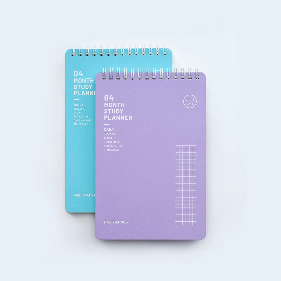 Agenda di studio Agenda giornaliera Agenda per studenti da 4 mesi Organizzatore Notebook Orario Time Tracker 120 giorni Planner Programma portatile