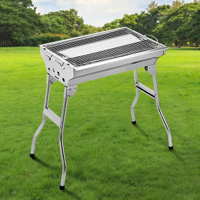 Portable Barbecue Grill Stainless Steel Camping Stove with Stand Multi-Function Charcoal BBQ Grill for Outdoor Camping Picnic 5 Portable Barbecue Grill Stainless Steel Camping Stove with Stand Multi-Function Charcoal BBQ Grill for Outdoor Camping Picnic 5