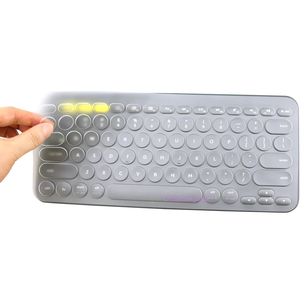 Silicone Protector Skin Case Film English Korean Clear Black Keyboard Cover for Logitech K380 for Logi K380S Pebble Keys keyboard silicone cover keyboard cover