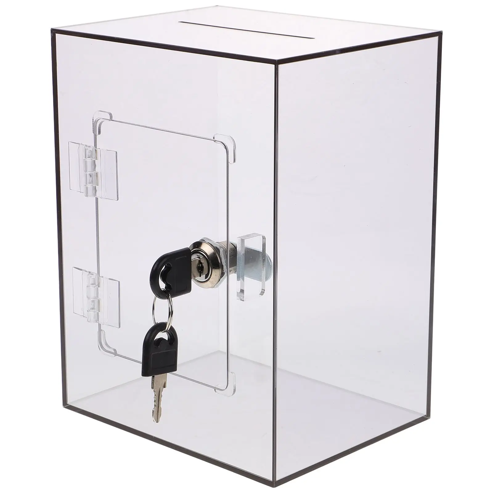 Acrylic Tip Box Clear Window Mailbox Letter Post Container Donation Boxes Fundraising Safe Light Wear Resistance Practical Long 3