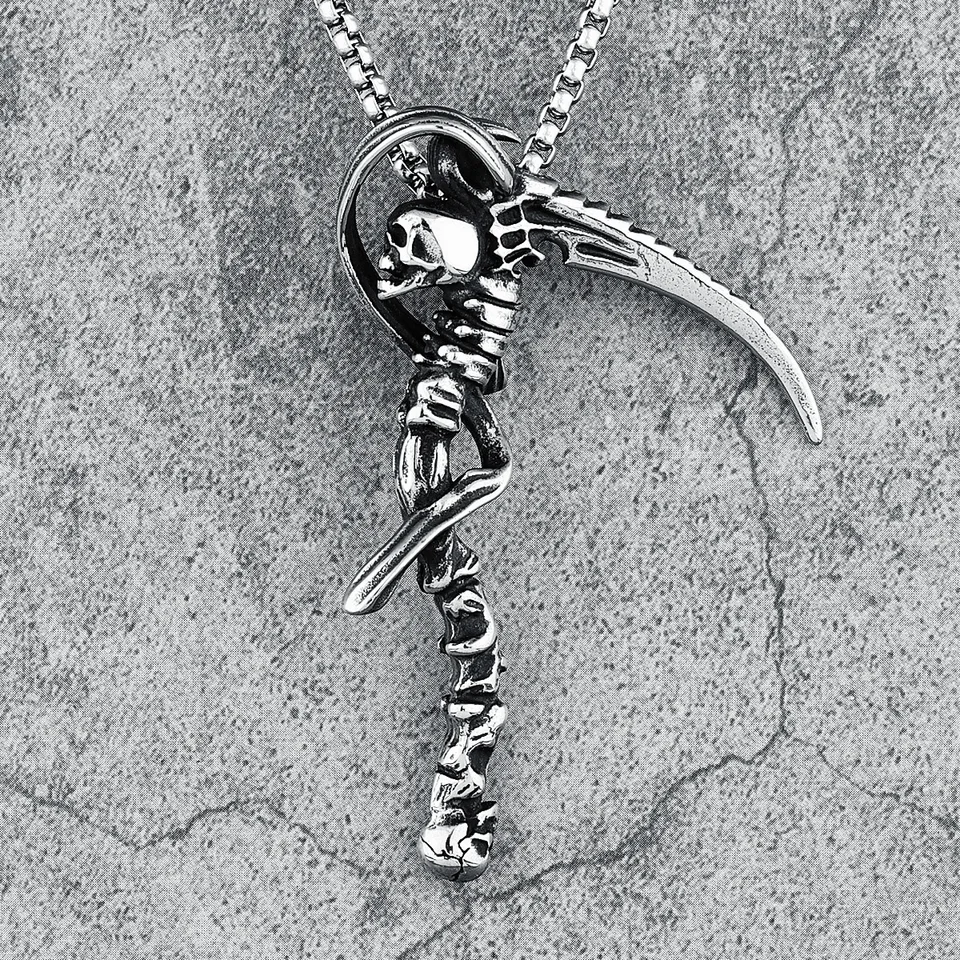 Vintage Heren Rvs Steampunk Doodskist Vampier Schedel Skelet Hanger Ketting Gothic Punk Rock Biker Sieraden Cadeau kopen vanaf een prijs van 10