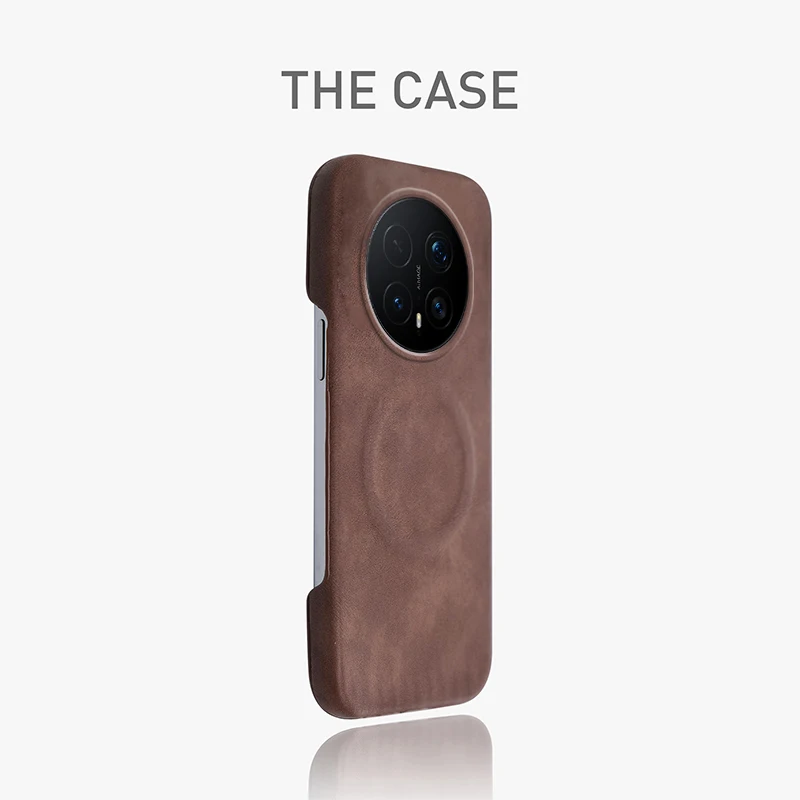 Magsafe Frameless Business PU Leather Magnetic Wireless Charging Case
