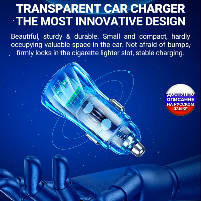 Car charger “Z47 Transparent Discovery Edition QC3.0 set - HOCO