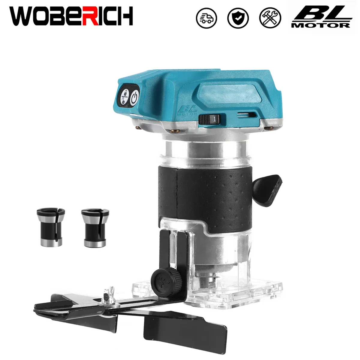 5 Speeds Brushless Electric Hand Trimmer Cordless Wood Router Woodworking Engraving Slotting Trimming Milling Machine For Makita