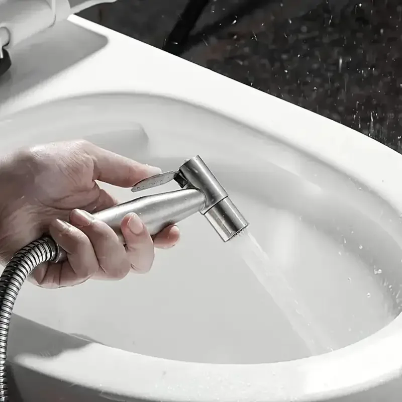 3pcs Stainless Steel Bidet Sprayer Set - High Pressure Handheld Adjustable for Personal Hygiene, Pet Bathroom Shower