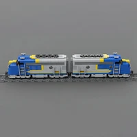 MOC Technology Building Blocks Santa Fe Super Chief Locomotive Train Railway Carriage Sets Puzzle Kid's Bricks Toys Xmas Gifts 6