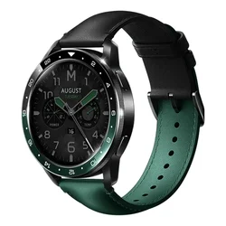 Premium 22mm Original Leather Watch Strap - Soft and Stylish Bracelet Band Accessories for Xiaomi Color Sport (B-Green)