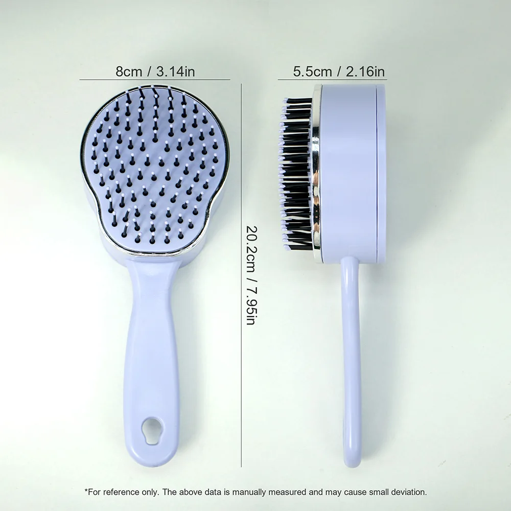 Self Cleaning Hair Brush Head Massage Retractable Bristle Hairbrush One-Button Operation Scalp Massaging Comb Styling Hair Tools 3