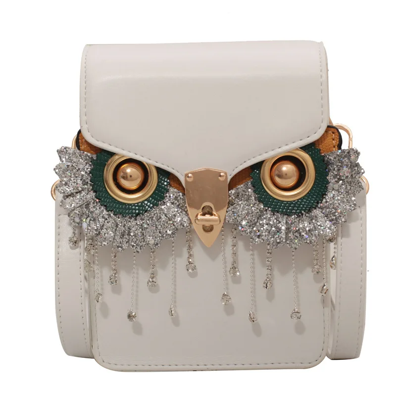 Crossbody Bags for Women 2022 Trend Owl Cartoon Cute Small Square Bags Ladies Party Funny Fashion Leather Shoulder Bag Woman 9