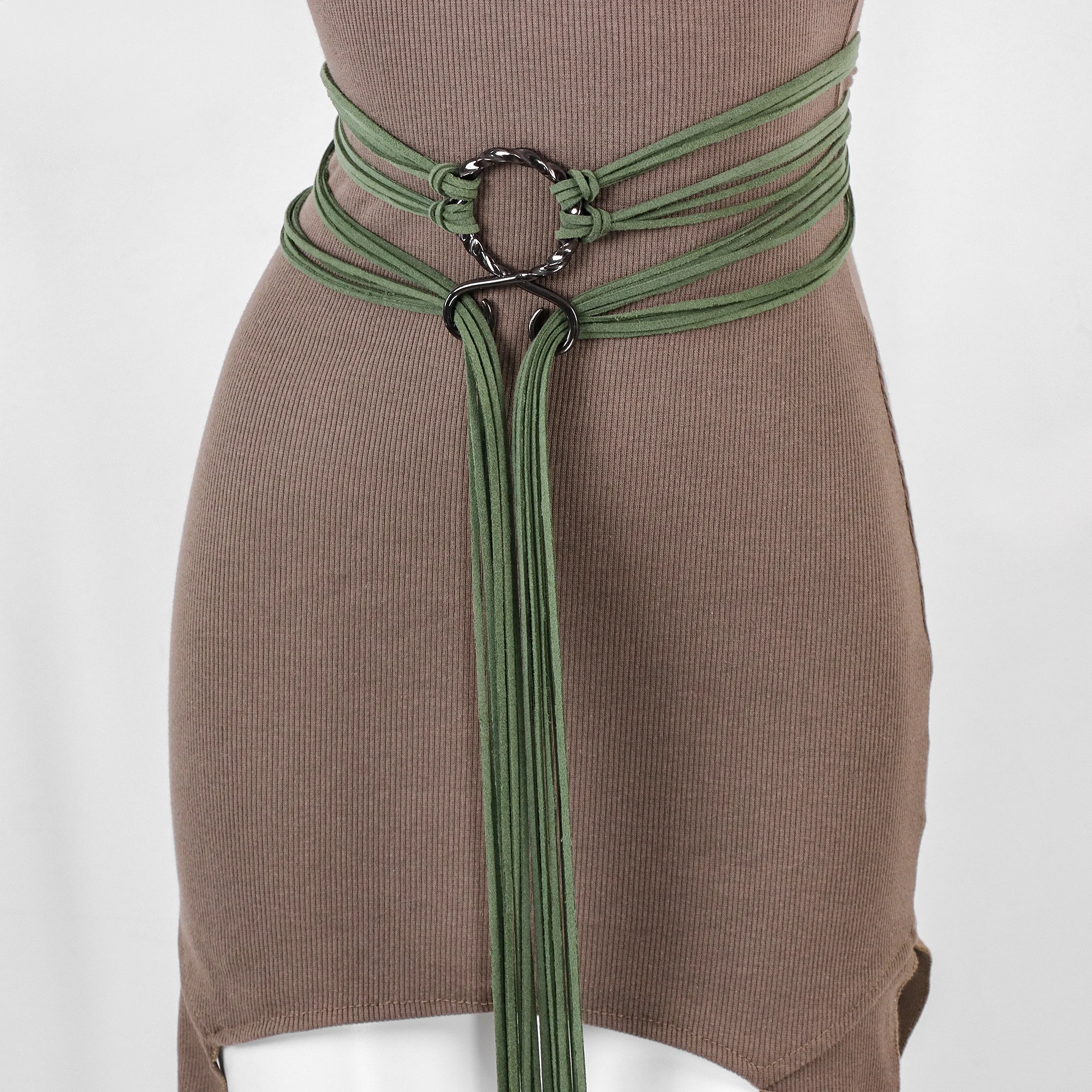 Mittelalterlicher geknoteter Gürtel mit langem Seilring für Damen, geknoteter Seilgürtel mit nordischer Hexe und Taille, Wikinger-Renaissance-Kostümzubehör – Detail 13