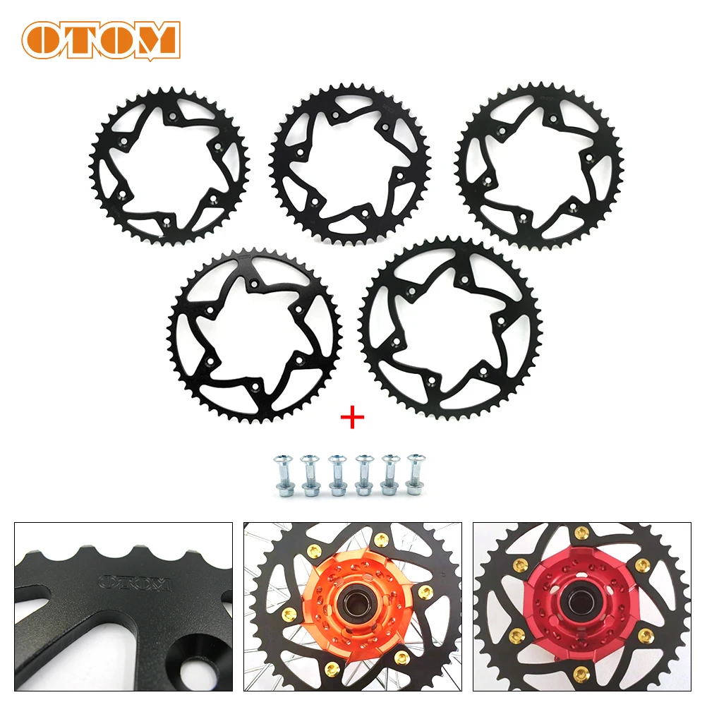 OTOM Motorcycle 45/47/49/51/52T Rear Sprocket Lightweight Steel Chain Plate For HONDA CR125/250R CRF250F CRF250X/RX CRF450 XR400