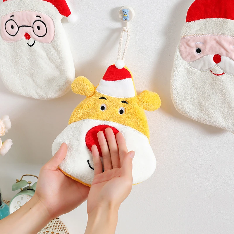 Description Picture 5 of itemChristmas Hand Towel Kawaii Handkerchief Decorative Steering Books Hand Towel for Kitchen Towel for Hand Handkerchief Towel