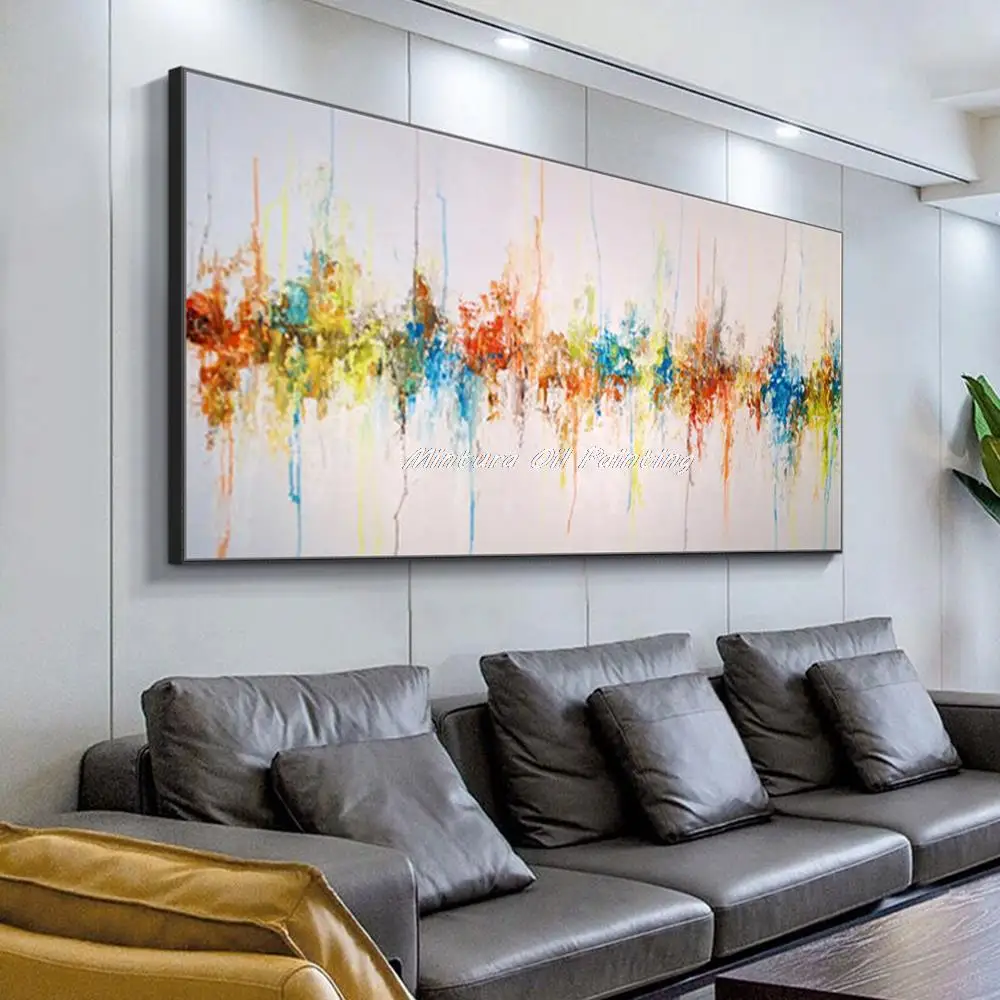 

Абстрактный холст Mintura большого размера ручной росписи, картины маслом, современная фотография искусственной кожи для гостиной, украшение для дома и офиса