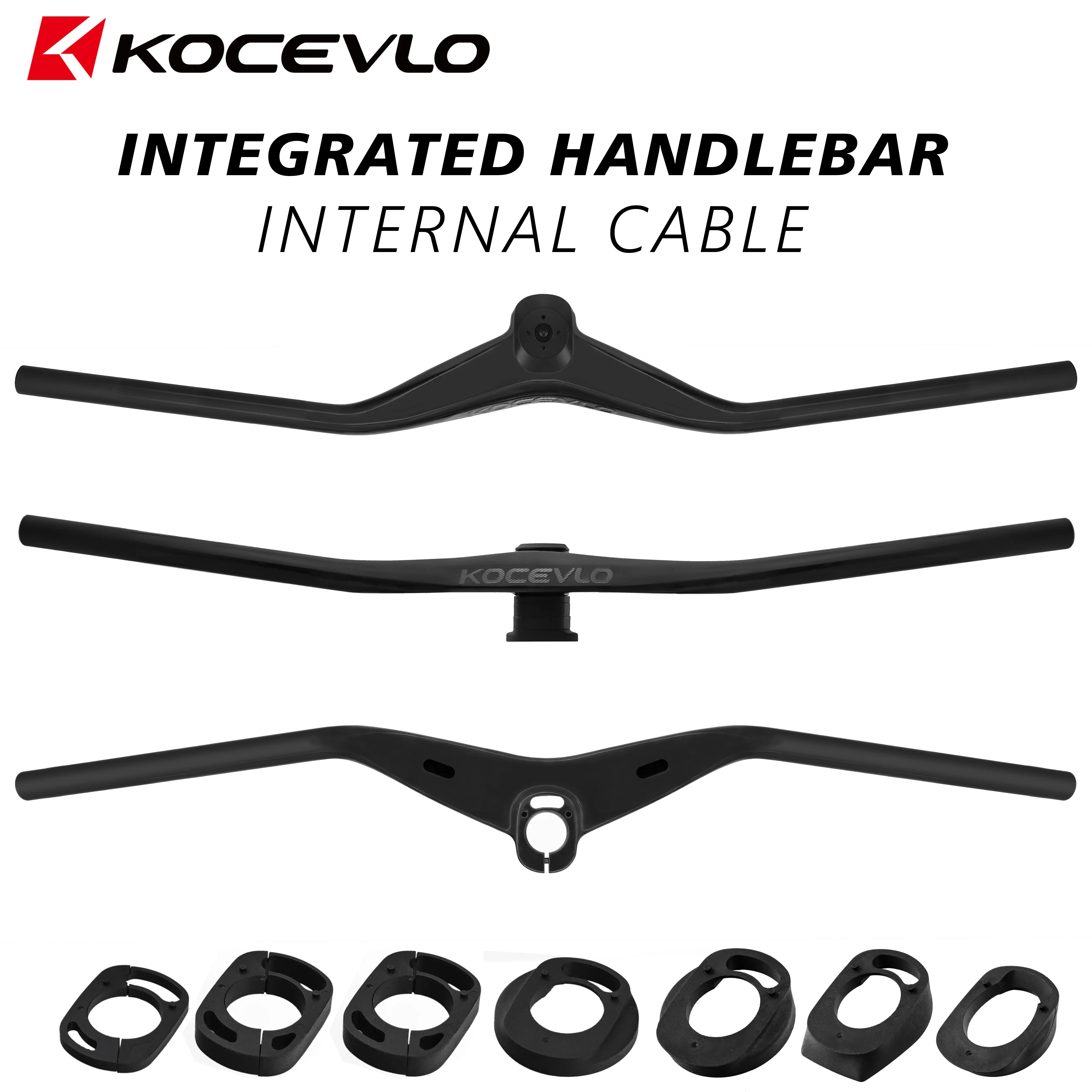 KOCEVLO MTB CARBON Internal Cable Integrated Handlebar For MTB XC Marathon 65 85 105 780MM