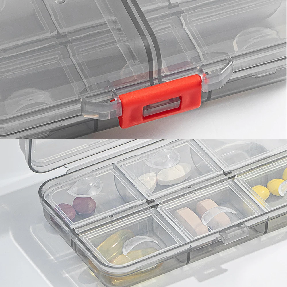 Portable Air-Tight Pill Organizer with Multiple Compartments