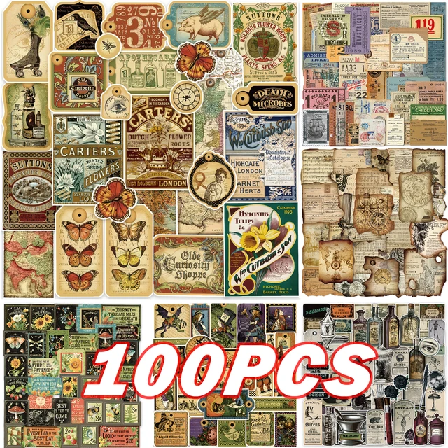 Vintage Plant Stickers 1