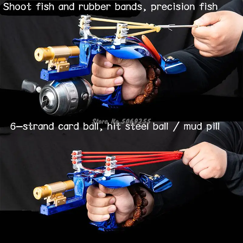 Description Picture 5 of itemNew Powerful Fishing Slingshot Set Shooting Catapult Hunting Outdoor Launcher or Fishing Hunting Precision Shooting Fish Tool