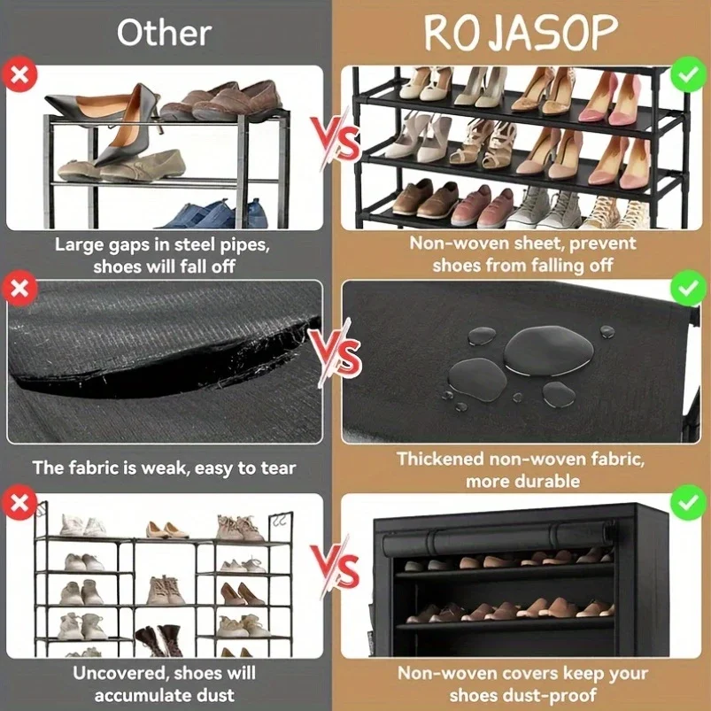 Dustproof Shoe Storage Rack Organizer Multilayer Nonwoven Shoes Storage Cabinet Home Hallway Space-saving Cabinets Shoe Shelf