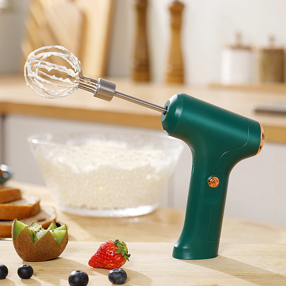 Food Mixer Handheld Blender Electric Mixer Wireless Food Blender Tool One-Touch Speed Control Household Cordless Electric Hand Mixer Kitchen
