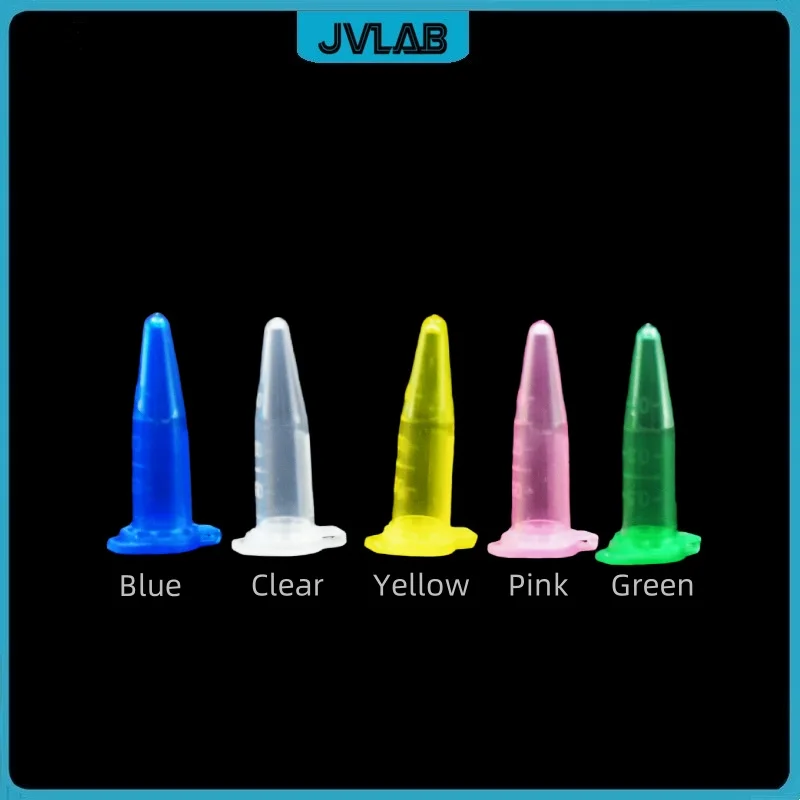 Microtubes Centrifuge Tube 0.5ml Lab Colorful EP Centrifugal Tube Bottom Tip Snap-cap Clear Scale 100/PK plastic test tubes centrifuge tube