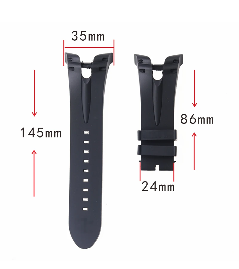 Cinturino Sector SCASTOE - Cinturino Impermeabile In Gomma Siliconica, 18 – 24 Mm, Con Cinturino Gomma Universale Orologio