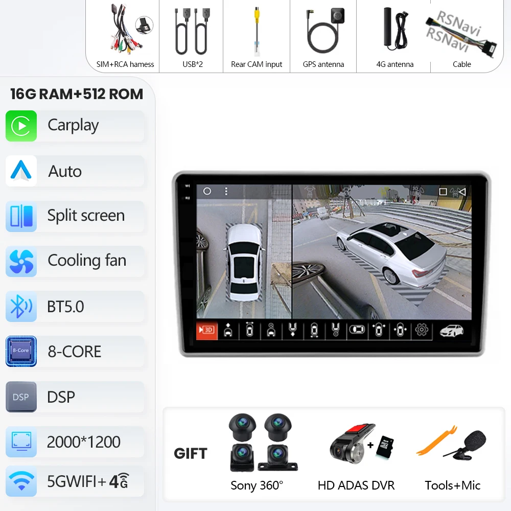 2K 16G-512G 360 DVR
