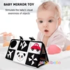 Foldable Crib Toy Activity Soft Book For Toddlers Tummy Time Baby Mirror Infant Toys First Gifts Visual Development Newborn Toys 3