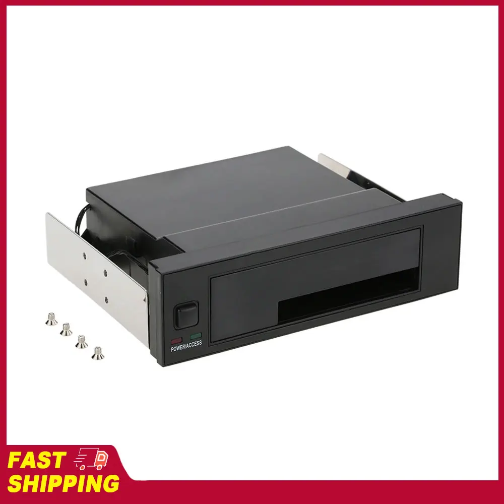 표시등 지원 핫스왑 내장형 싱글 베이 모바일 랙 인클로저(LED 포함) 2.5/3.5인치 SATA HDD SSD용 PC 5.25'' 베이 호환