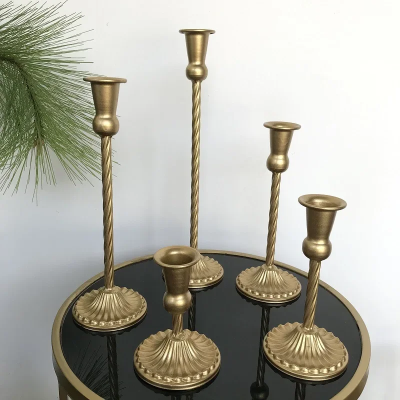 Single Headed Metal Candlestick Romantic Wedding Decorations Iron Art Candle Holders Living Room Candlelight Dinner Decoration candle holders
