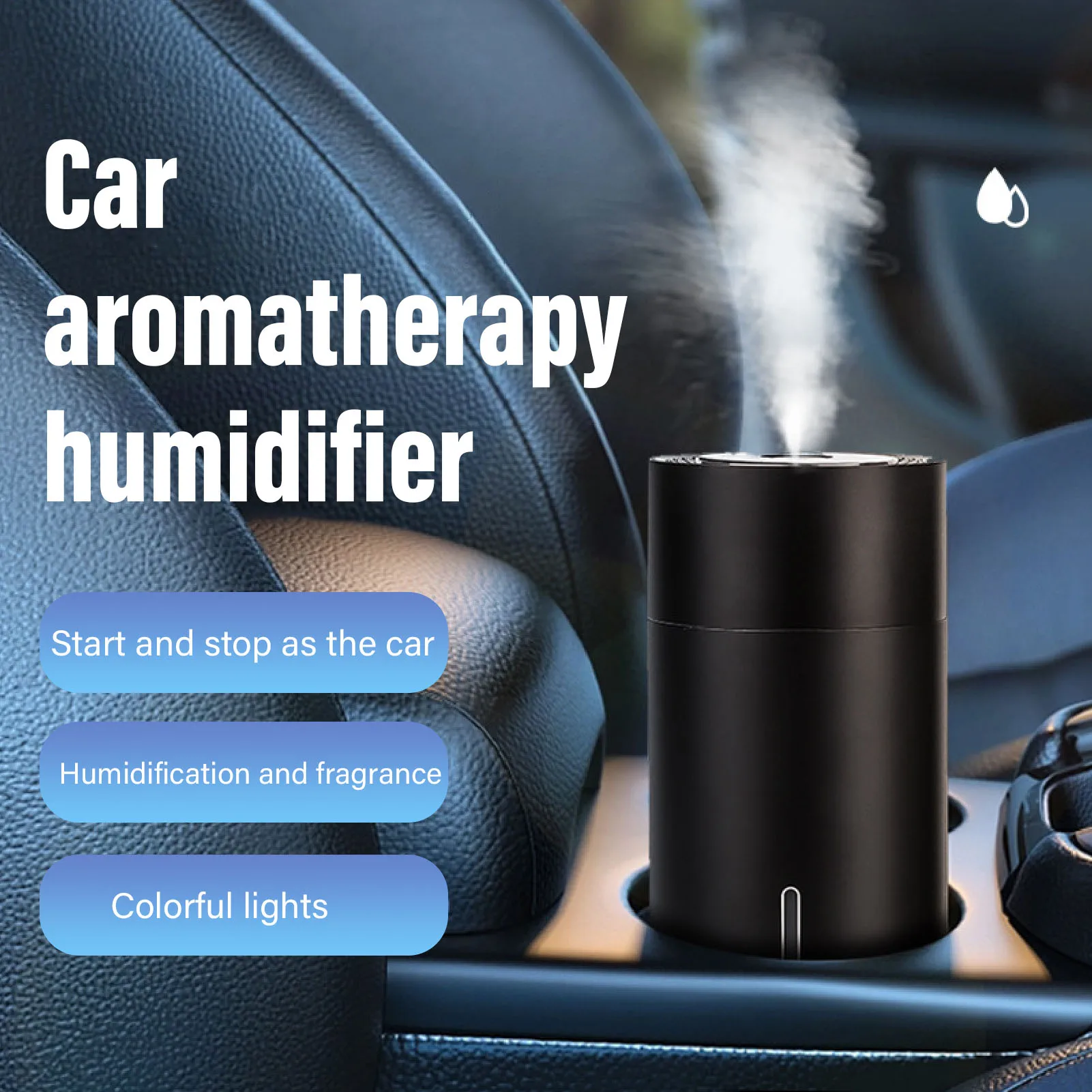 Fragrance Diffuser Car Fragrance USB Humidifier 3 Gear Adjustable Low Noise Automatic Portable Car Diffuser 260ML