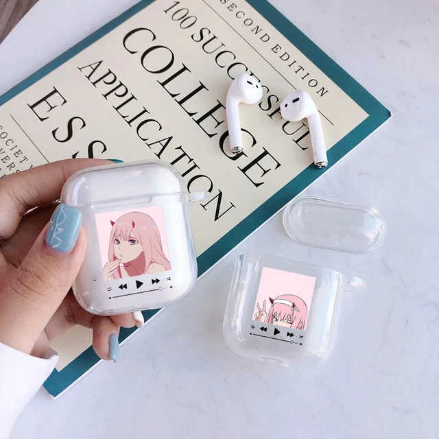 Cheap Anime DARLING In The FRANXX Zero Two Airpods Case for AirPods 3 2 1  Pro Black Earphone Box Cute Cartoon Girl Cover