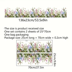Floral & Botanical Wall Sticker Set for Effortless Home Ambiance (2 sheets)
