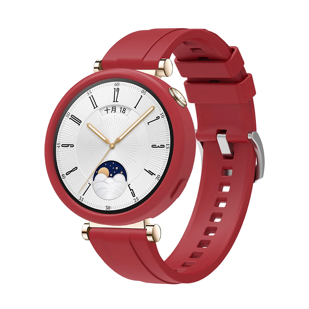 Silicone Case and Strap Set for 41mm Smartwatch - Protective Watch Band and Shell Combo