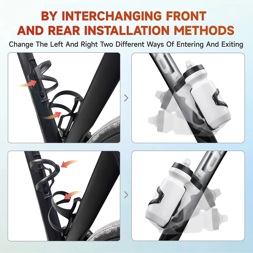 Bike Water Bottle Cage Bicycle Bottle Holder Full Carbon Fiber Bike Water Bottle Bracket Lightweight Cycling Accessories