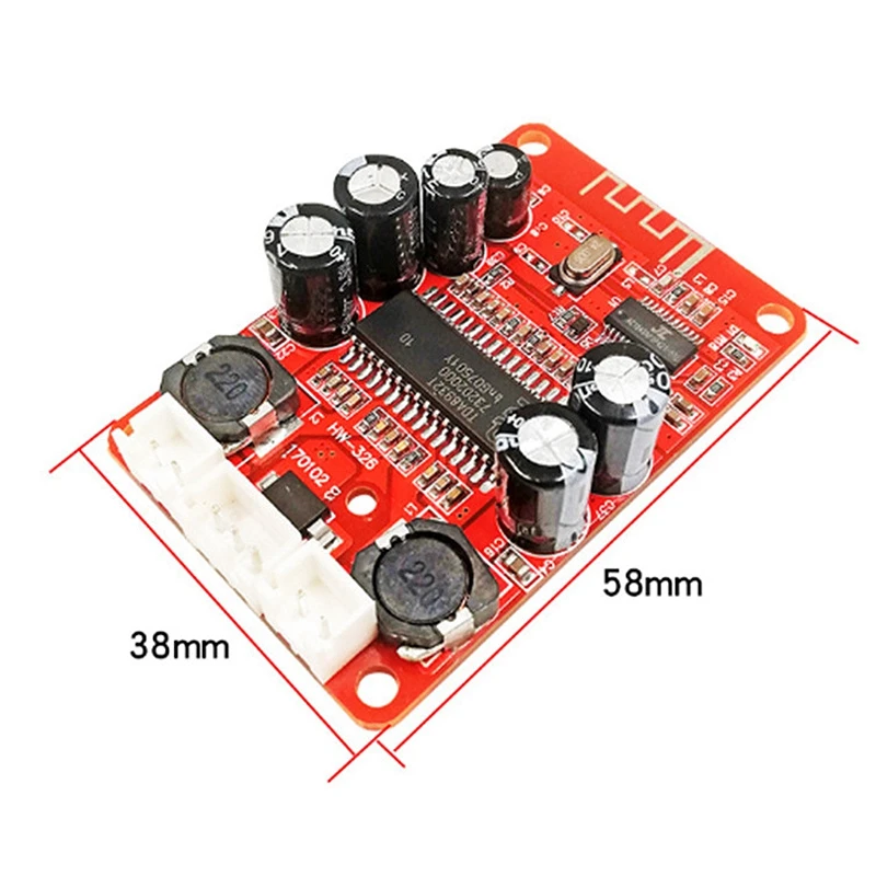 TDA8932T 블루투스 디지털 전력 증폭기 보드, 듀얼 채널 DC10-24V 무선 스피커 전력 증폭기 보드, 2x15W