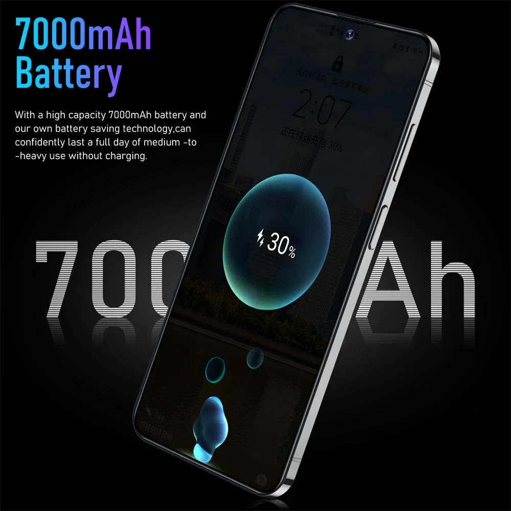 2024 Original S24 Ultra Smartphone 5G 7.0HD 16G+1T Dual Sim Cellphones Android Cell Phone Face Recognition 7000mAh Mobile Phone 7