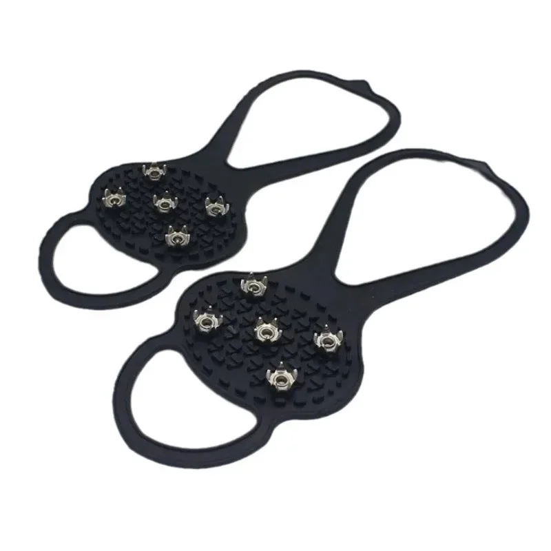 Anti-Skid Ice Snow Camping Walking Shoes Winter Safety Boots 1 Pair 5 Studs Universal Professional Climbing ice gripper spike climbing crampons