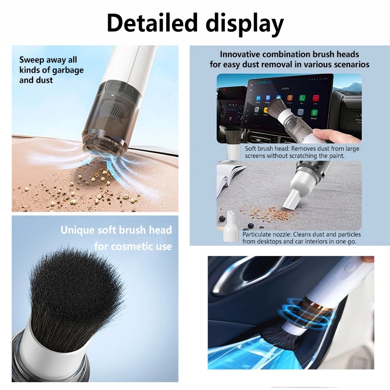 2026 690000PA Small Car Handheld Vacuum Cleaner for Smoking Dust Coffee Powder Multifunctional 2-in-1 Desktop Vacuum Cleaner 3