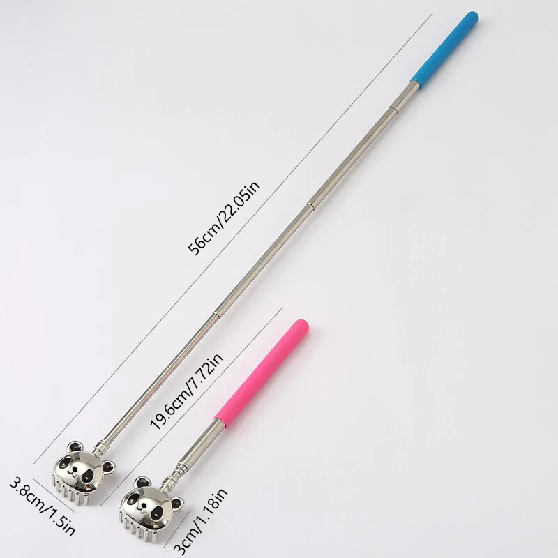 1*Stainless Steel Claw Back Scraper Telescopic Retractable Back Scratcher Extendible Body Massage Hackle Itch Stick Health Care