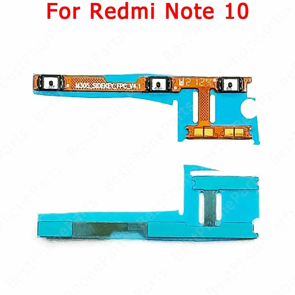 Flex Cable Replacement For Xiaomi Redmi Note 10 10S 11 Pro 5G 11S Side Button Power On Off Volume New Switch Mute