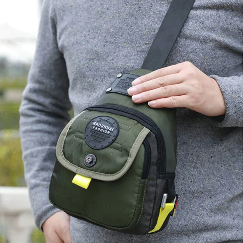 Hoge Kwaliteit Nylon Mannen Borst Zakken Sling Schouder Dag Back Pack 