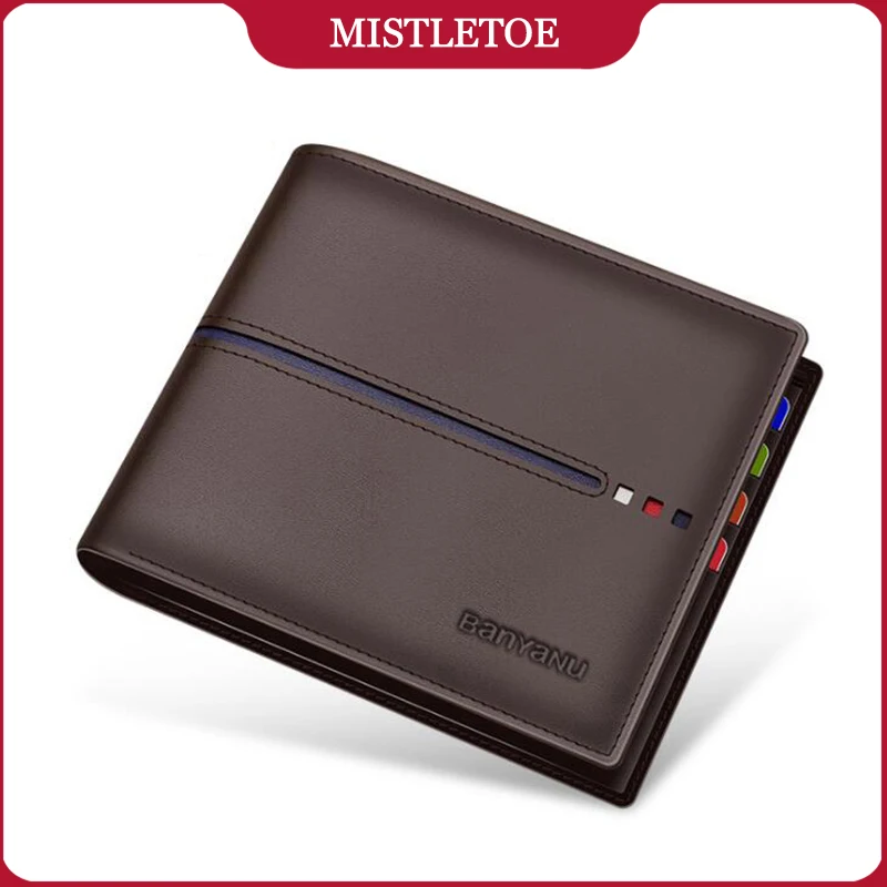 Men's RFID-Blocking Leather Wallet - Sleek Business Cardholder & Stylish Gift