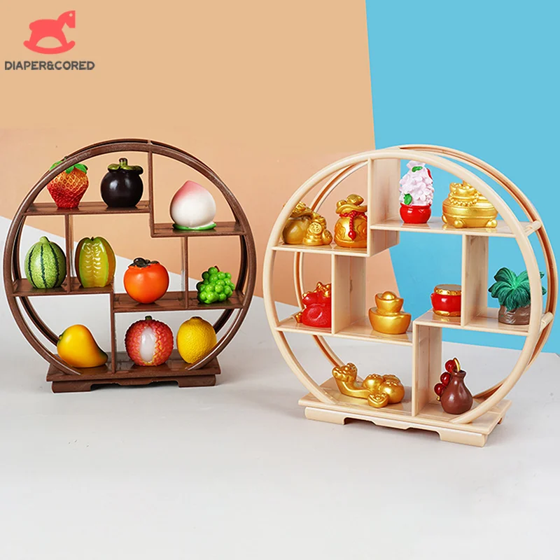 Dollhouse Miniature Display Shelf Stand - DIY Decorative Accessories