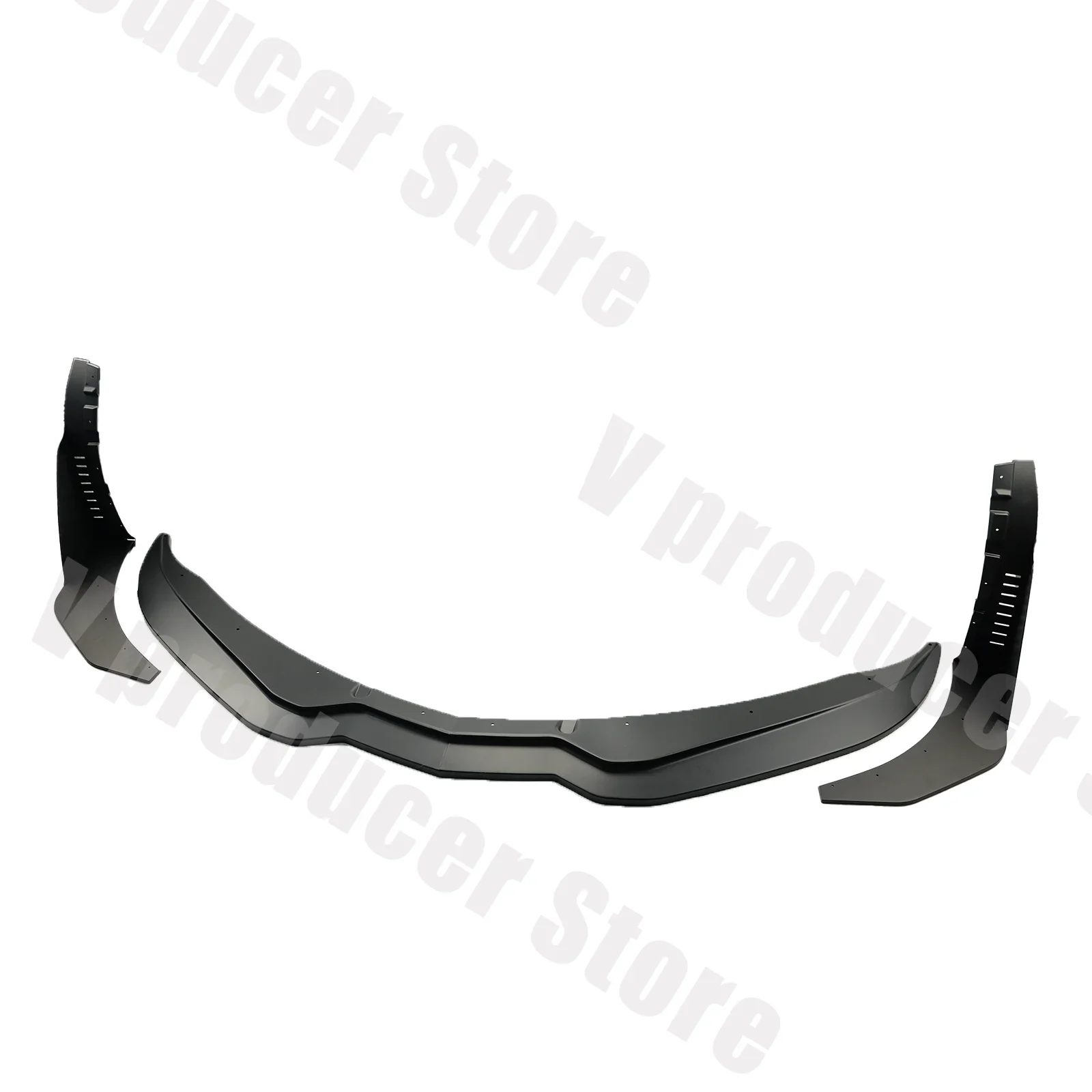 For Chevrolet Corvette C7 2014- Front Bumper Lip With Side Winglets Car Accessories Glossy Black Body Kit Stage3 Style