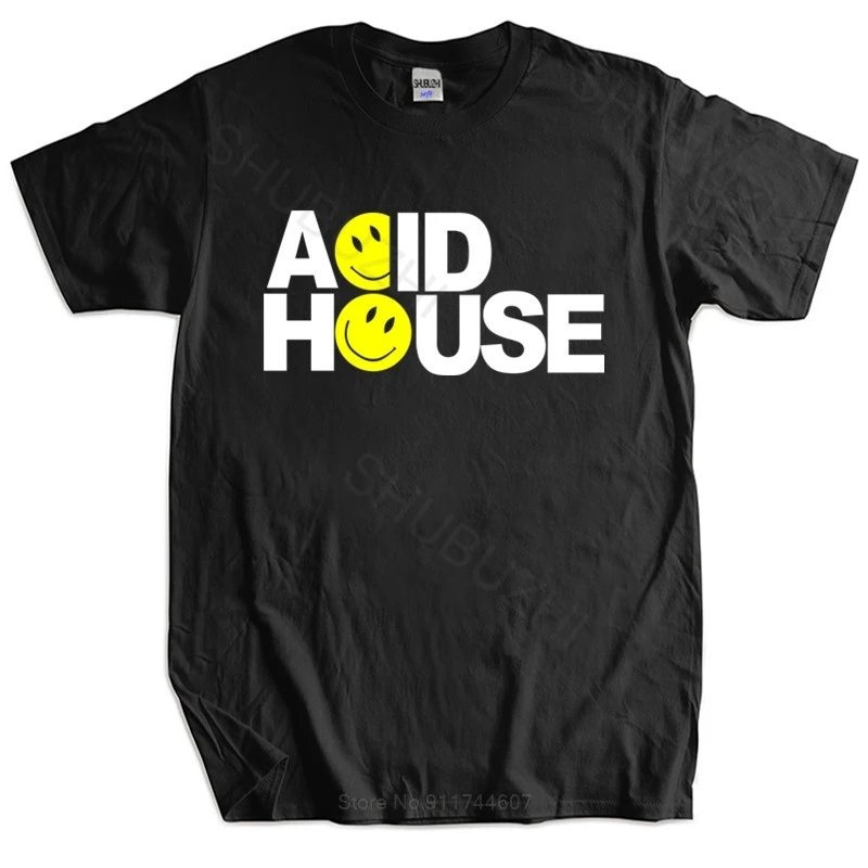

Новая футболка, черные топы для мужчин, футболка «кислотный дом». Music rave top. Летняя женская Праздничная хлопковая Футболка с изображением басов